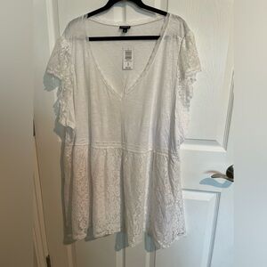 NWT. Torrid Lacey Babydoll Top